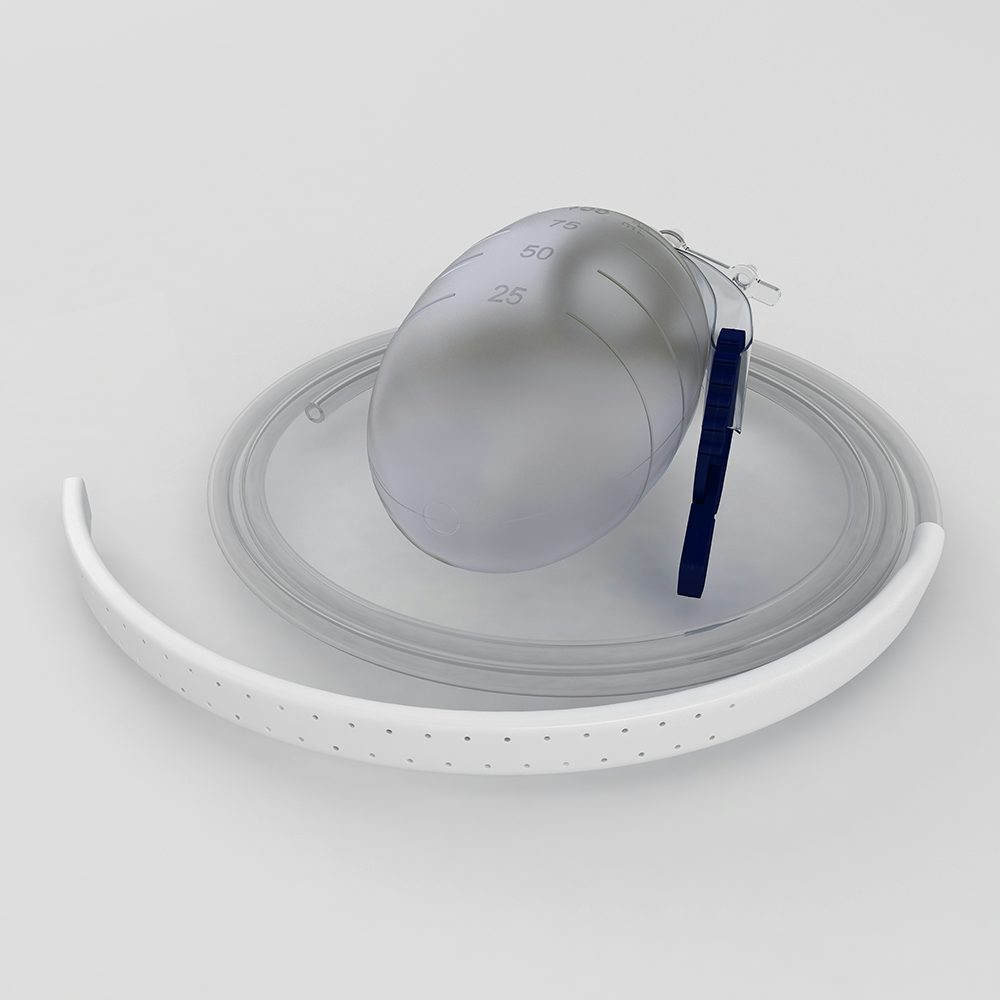 Saugset mit Silikon-Flachdrainage, Saugreservoir 1000 mm³ ; Flachdrainage Breite 10 mm, Höhe 4mm,