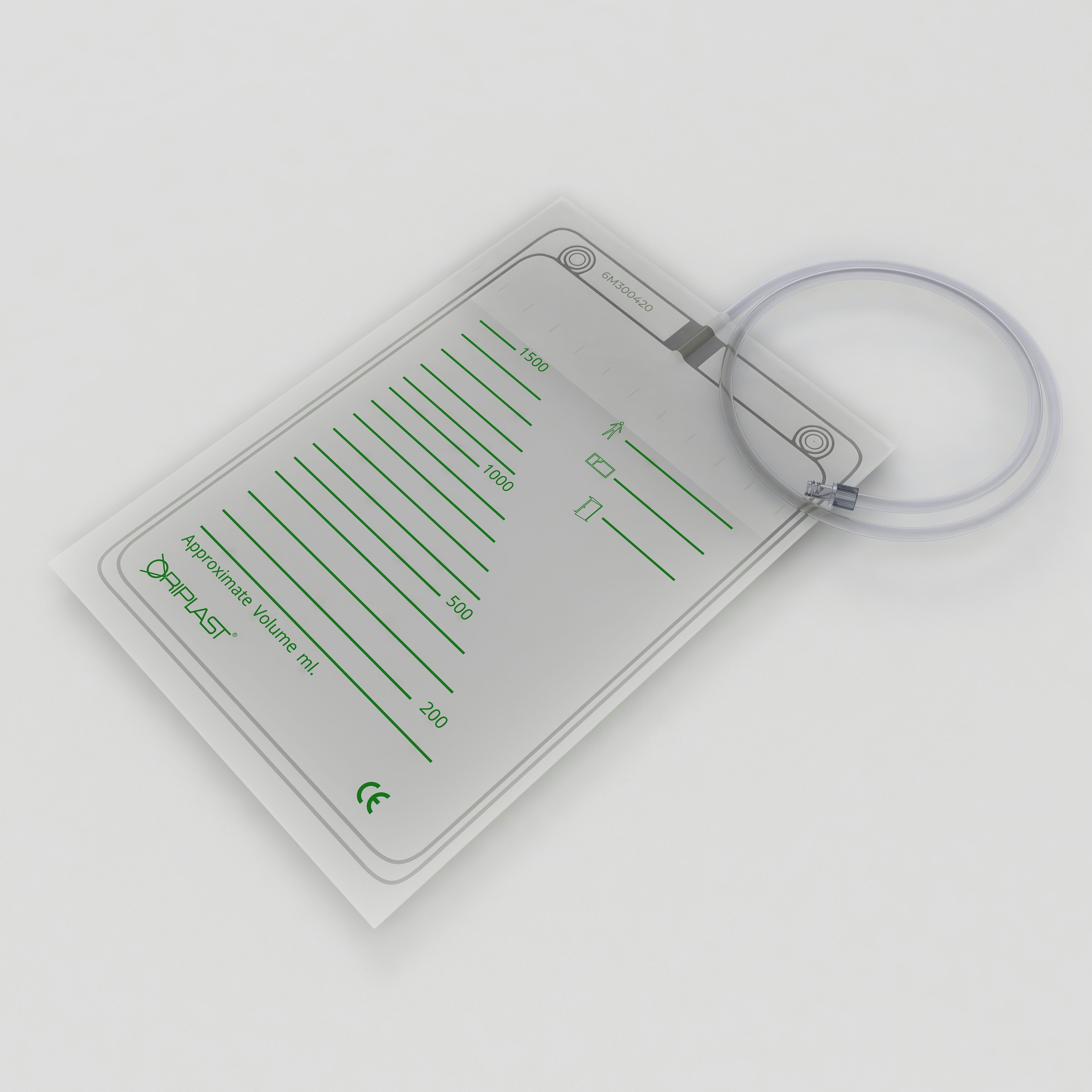 Sekretwechselbeutel , 1500 ml, 900 mm, RSV, LL