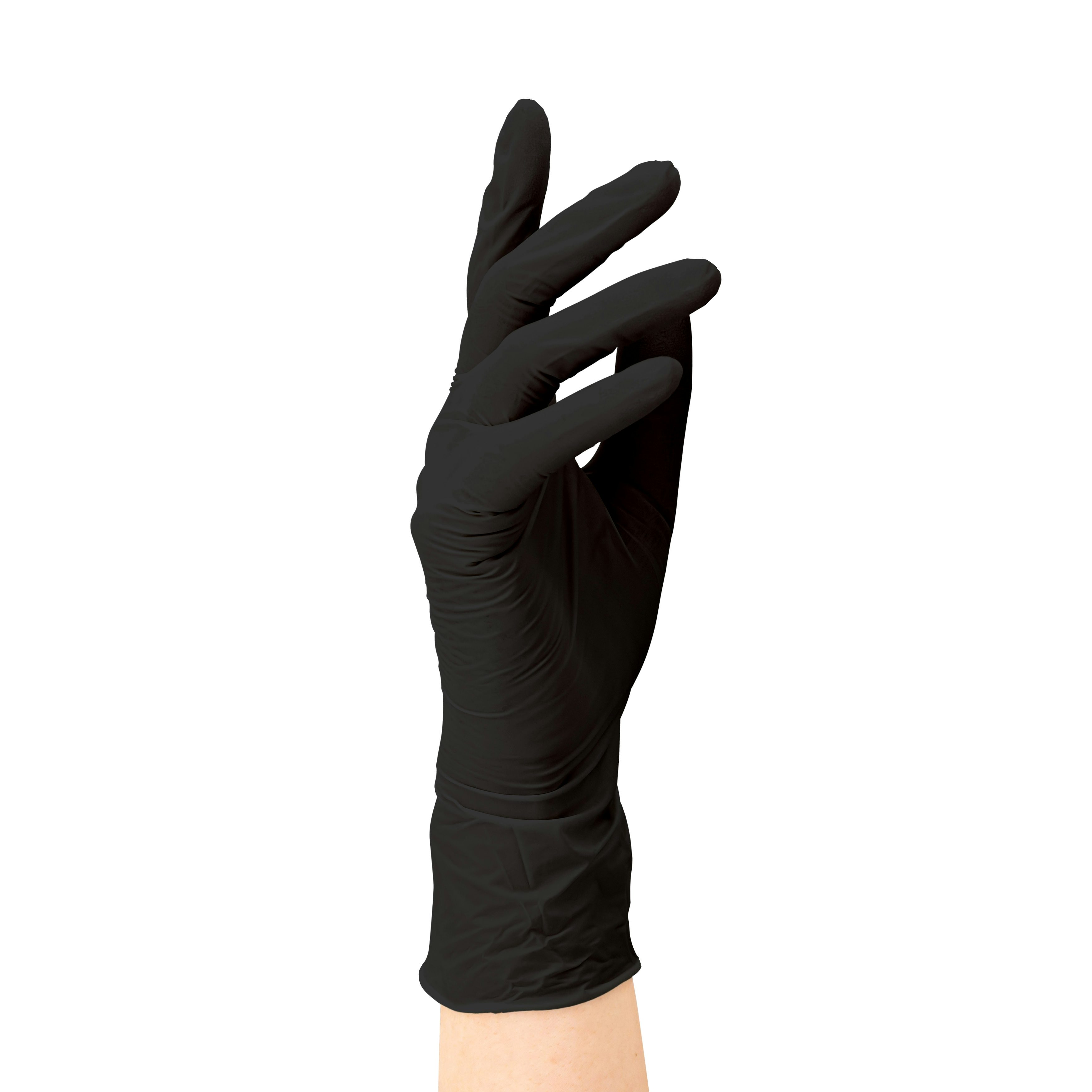 SF Nitril Handschuhe, Latex-frei Größe M, Schwarz, 100 Stück