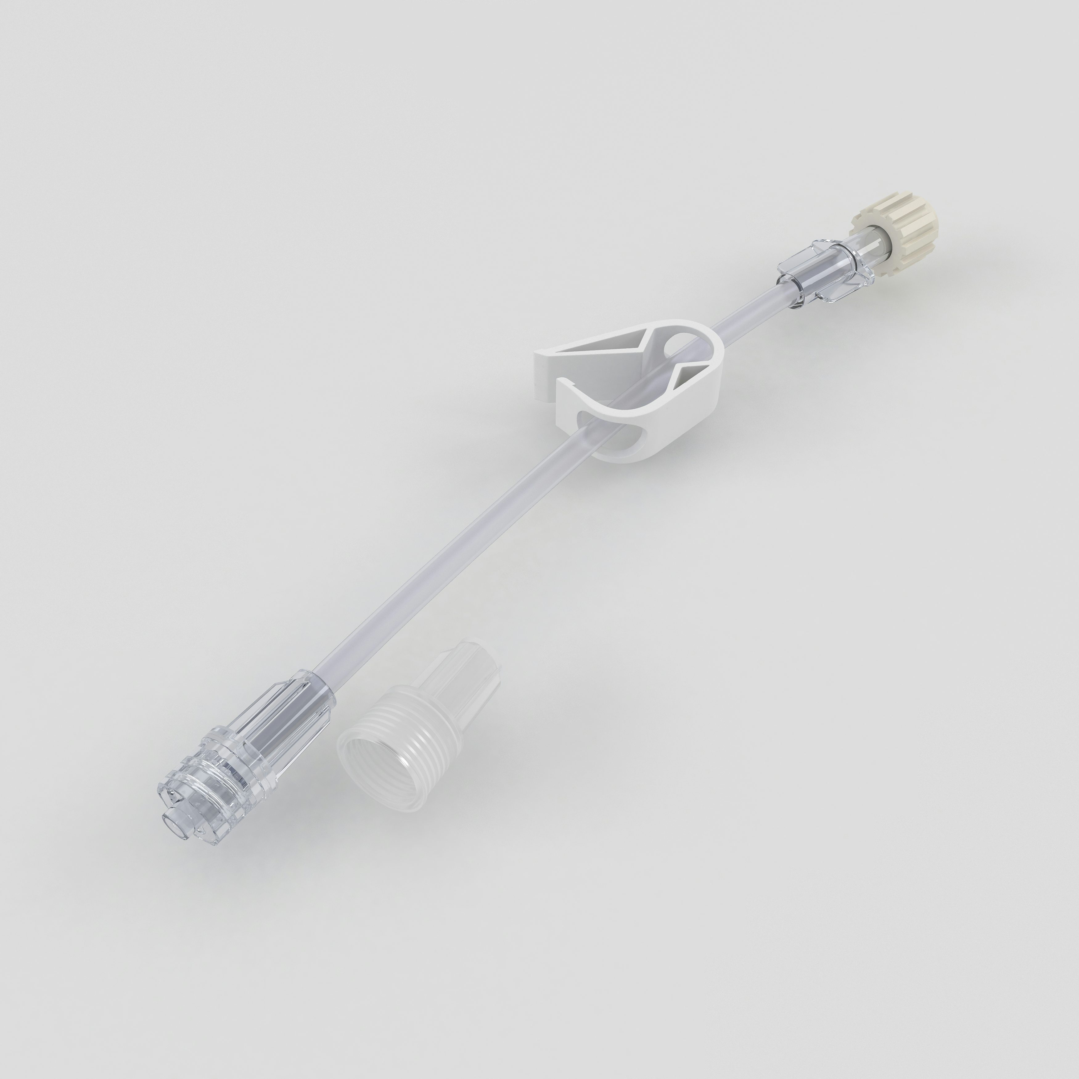 Infusionsverlängerung, 150 mm, Ø 3,00 x 4,10 mm, LL pos, LL neg, Ritsch-Ratsch-Klemme