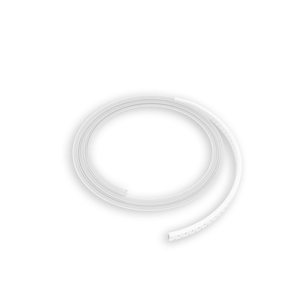 Silikon-Flachdrainage, Länge 1000 mm, Breite 7 mm, Höhe 4 mm, vollperforiert