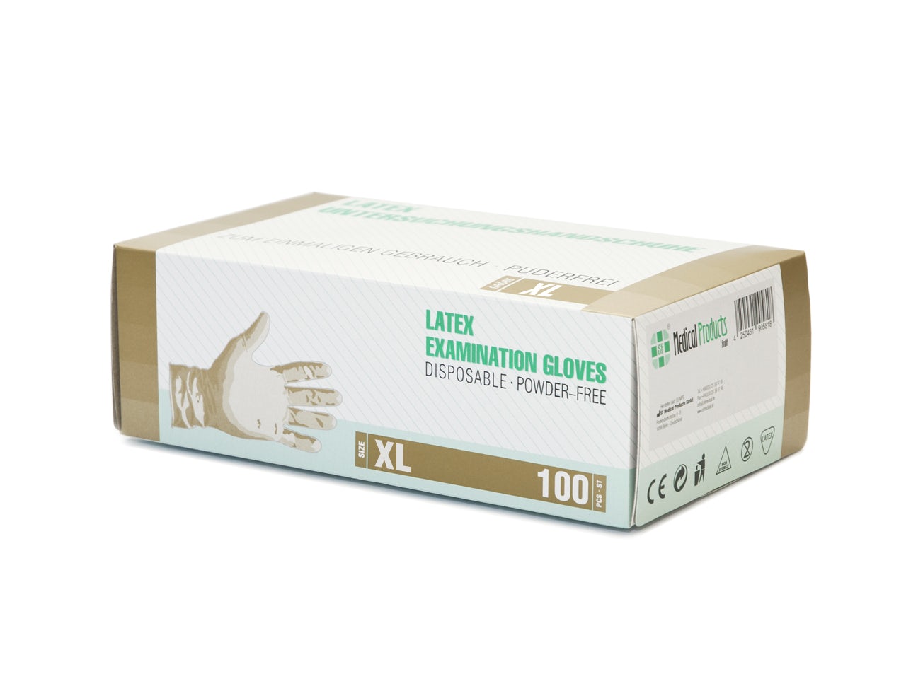 Untersuchungshandschuhe Latex unsteril puderfrei Größe XL, 10x100 St/box