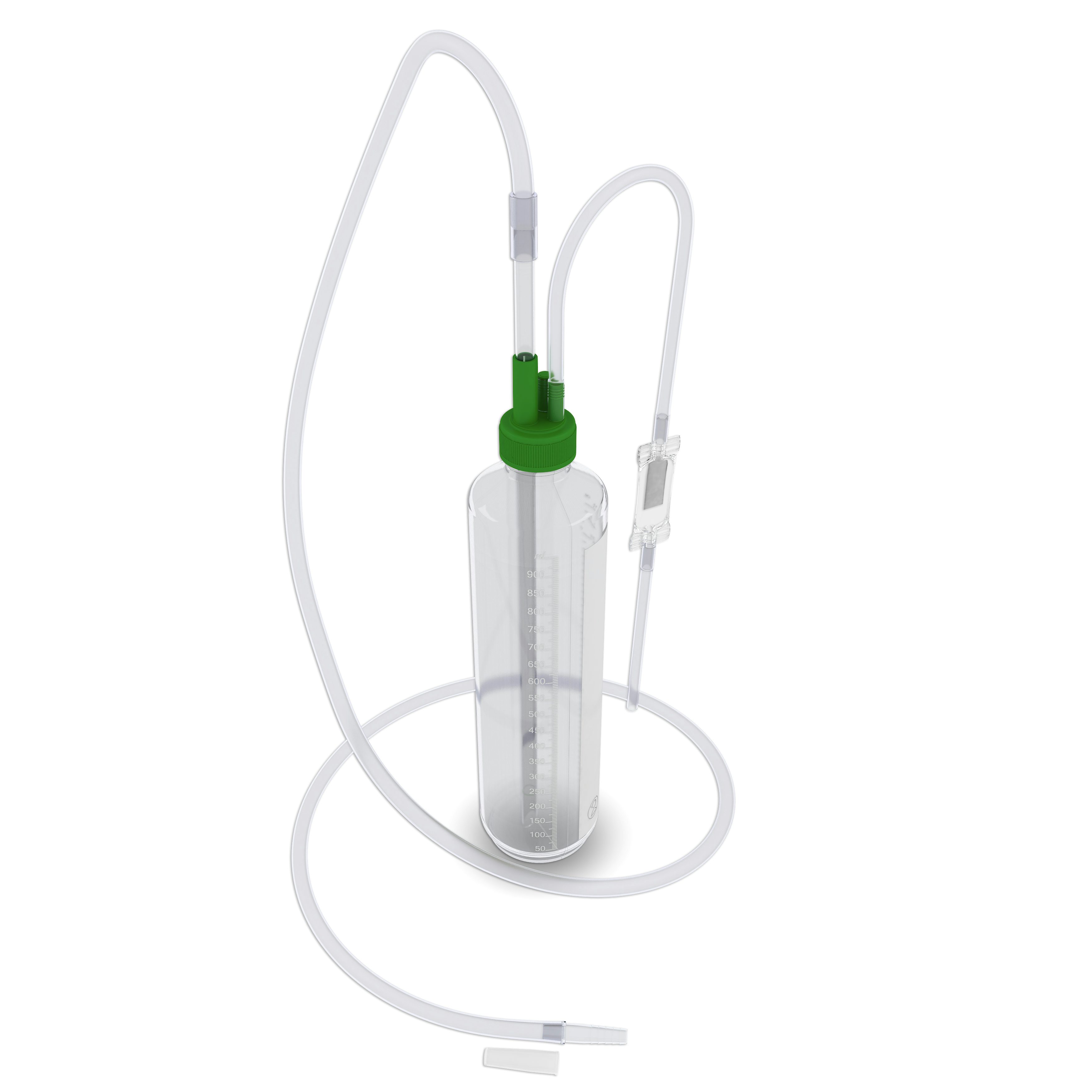 THORAFLEX, Drainagesystem; Schraubaufsatz mit 1 Flasche, 1000 ml, Patientenschlauch