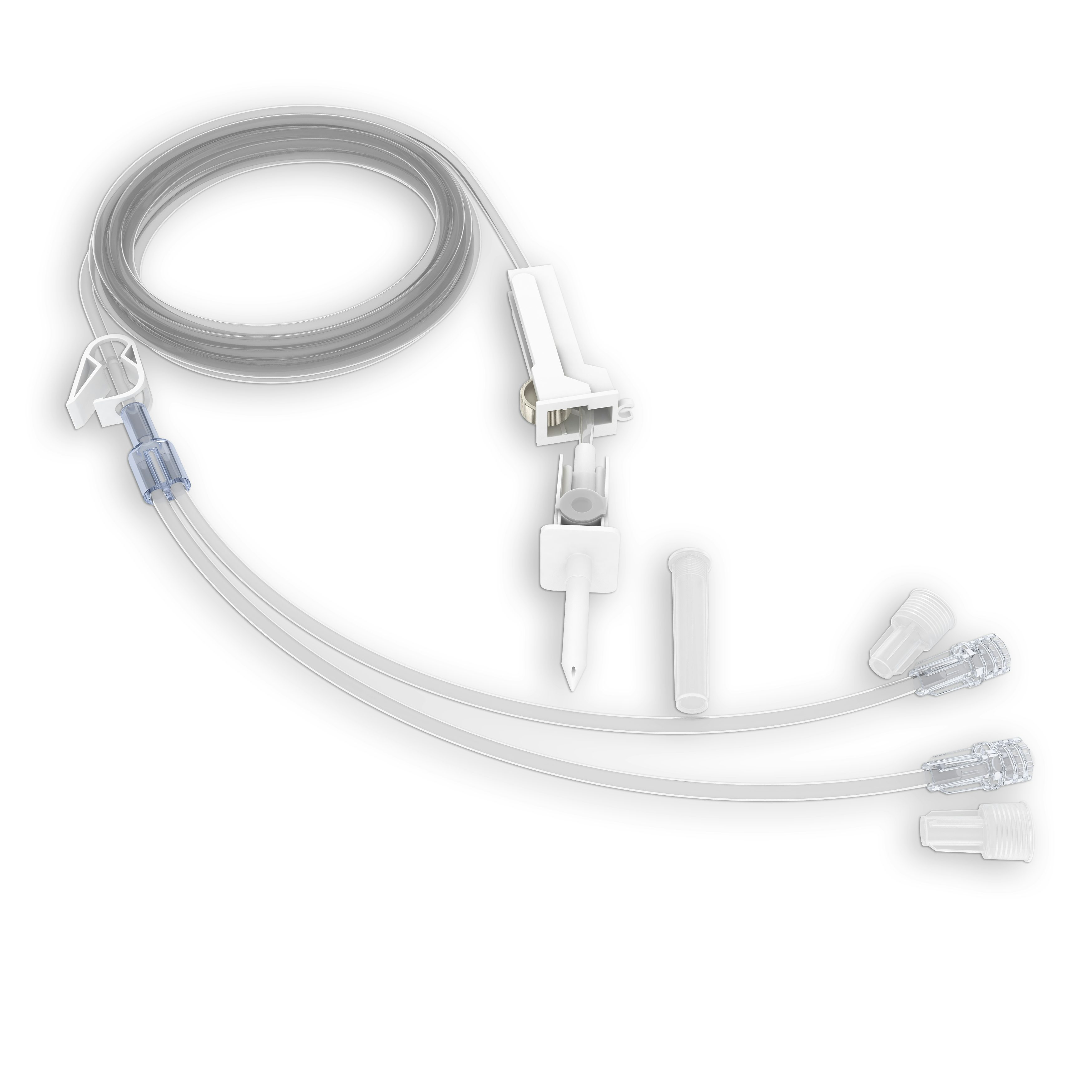 Schlauchset, zur Instrumentenspülung, 3500 mm, Spike mit Belüftung, LL pos, Rollenklemme,