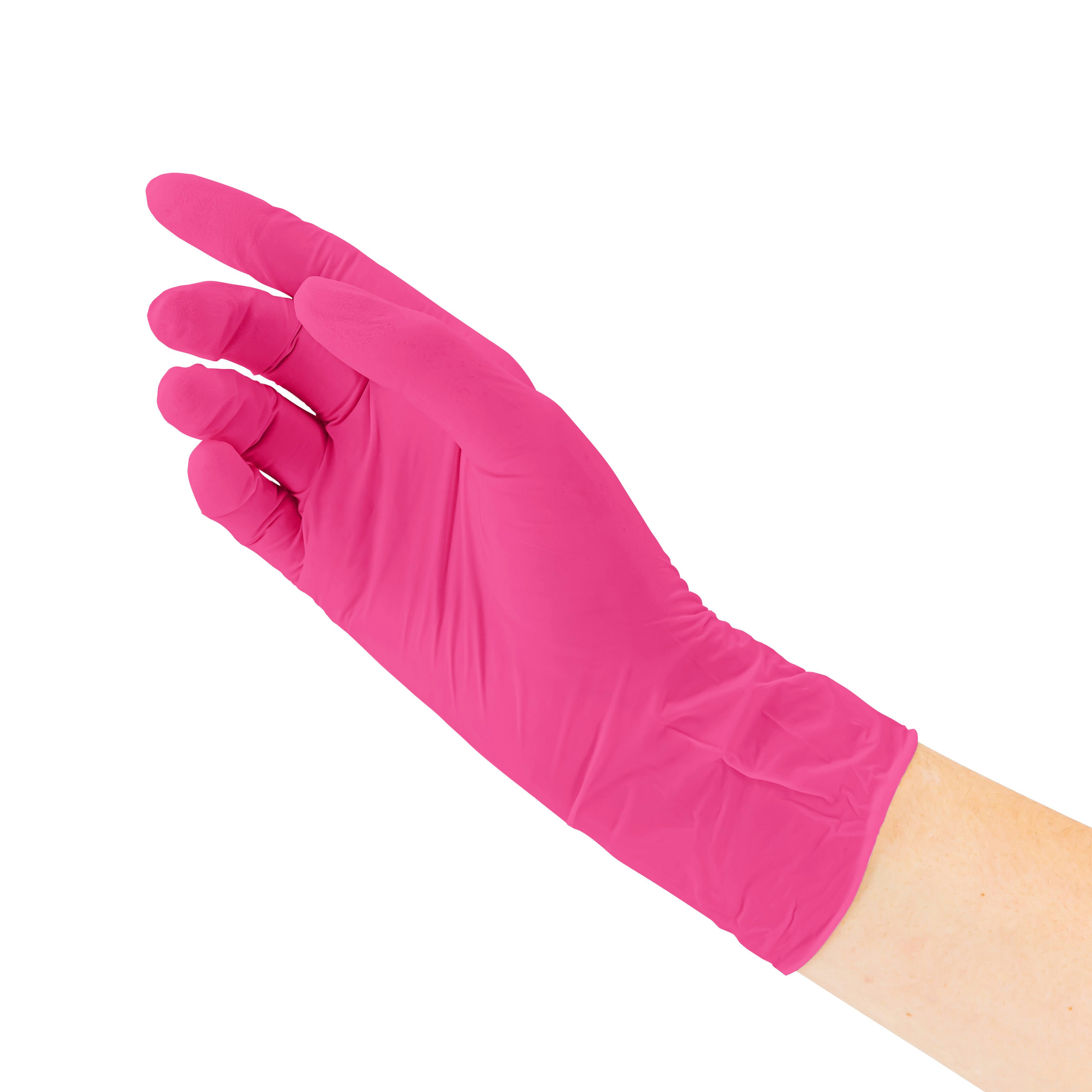 SF Nitril Handschuhe, Latex-frei Größe S, Magenta, 100 Stück