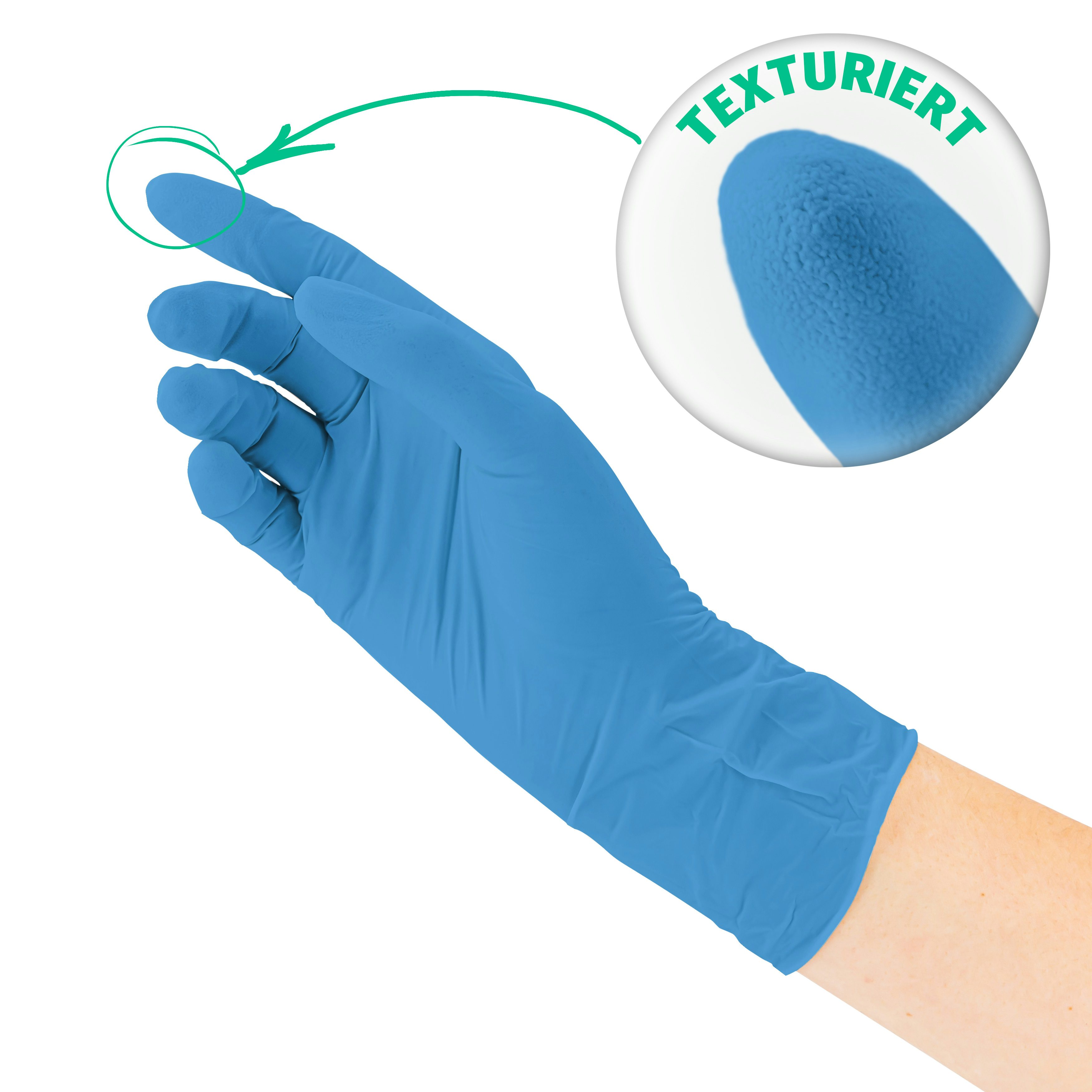 SF Nitril Handschuhe, Latex-frei Größe S, Blau, 100 Stück