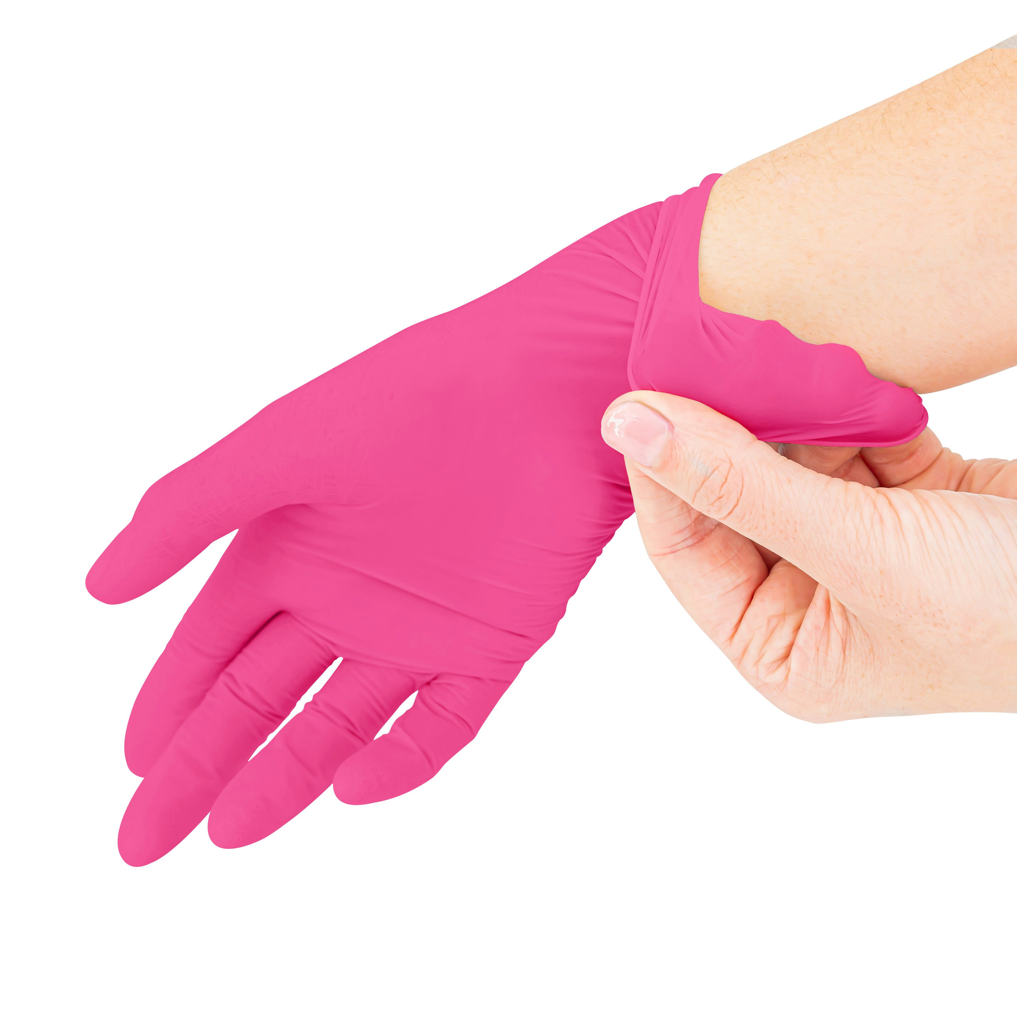 SF Nitril Handschuhe, Latex-frei Größe S, Magenta, 100 Stück