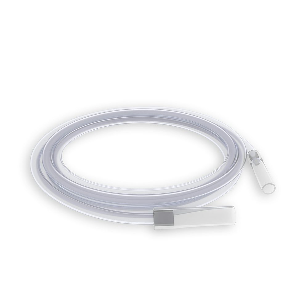 Absaugschlauch, 1800 mm, Ch. 18, einseitig Silikonansatz 5 x 1,5 mm, einseitig Silikonansatz