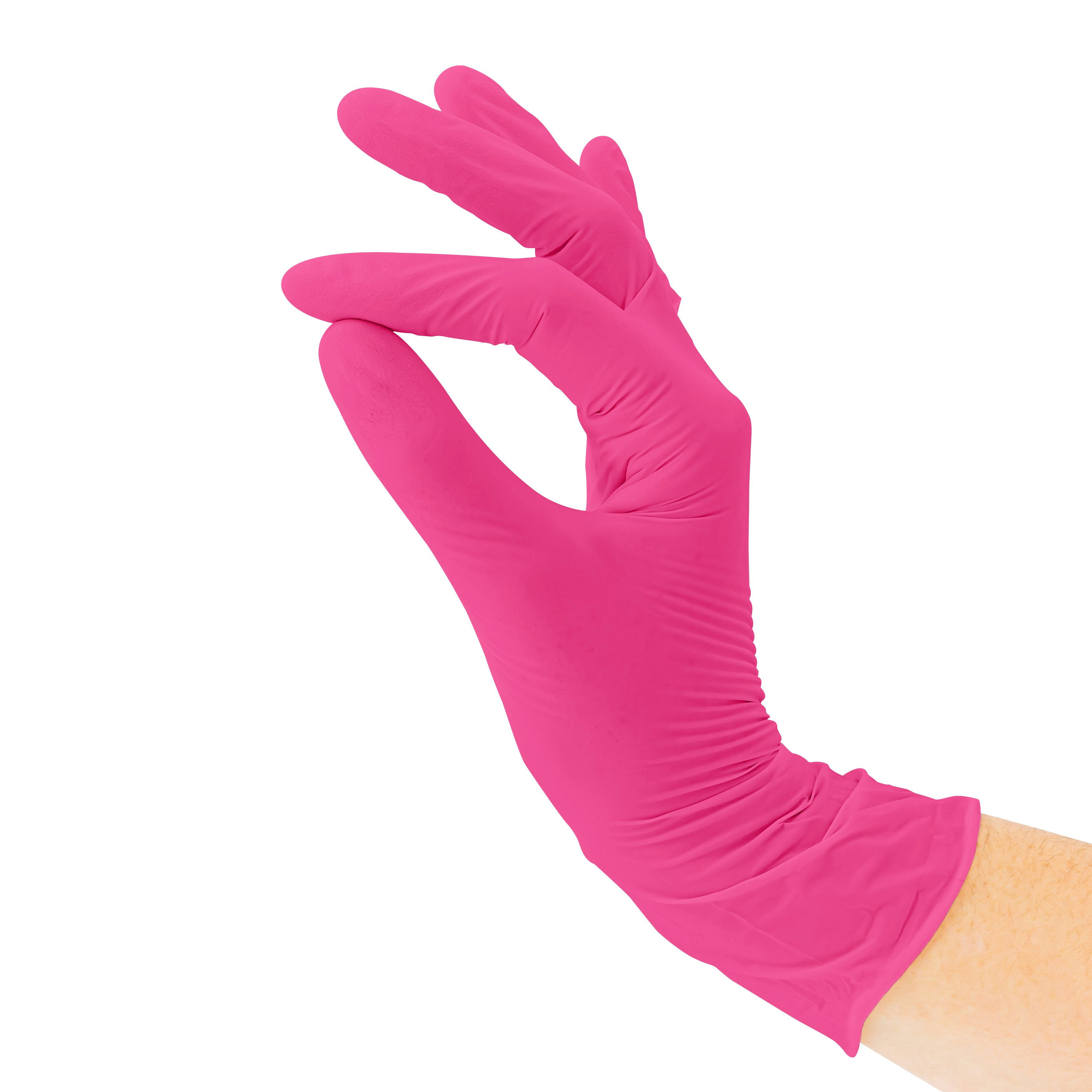 SF Nitril Handschuhe, Latex-frei Größe XS, Magenta, 100 Stück