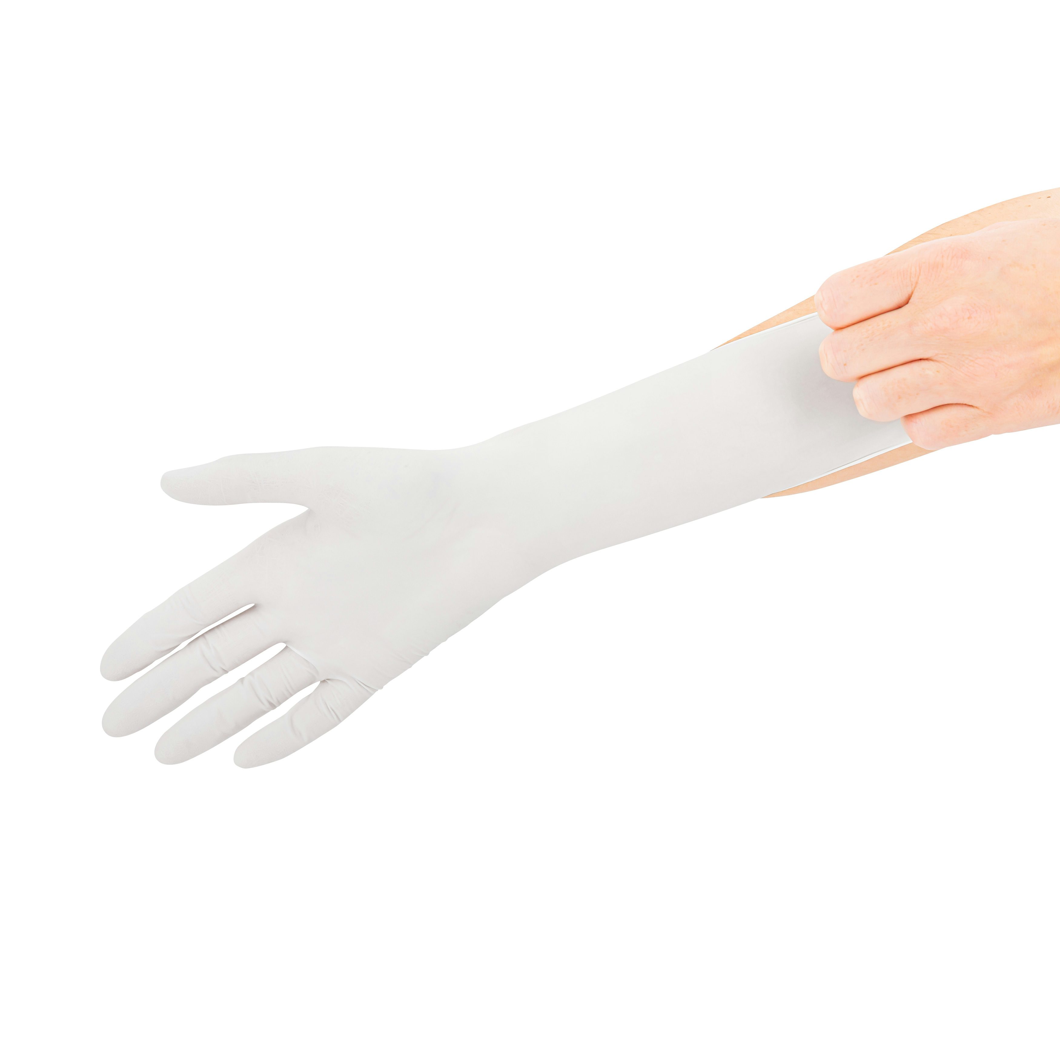 SF Nitril Handschuhe, Latex-frei Größe M, Weiß, 200 Stück