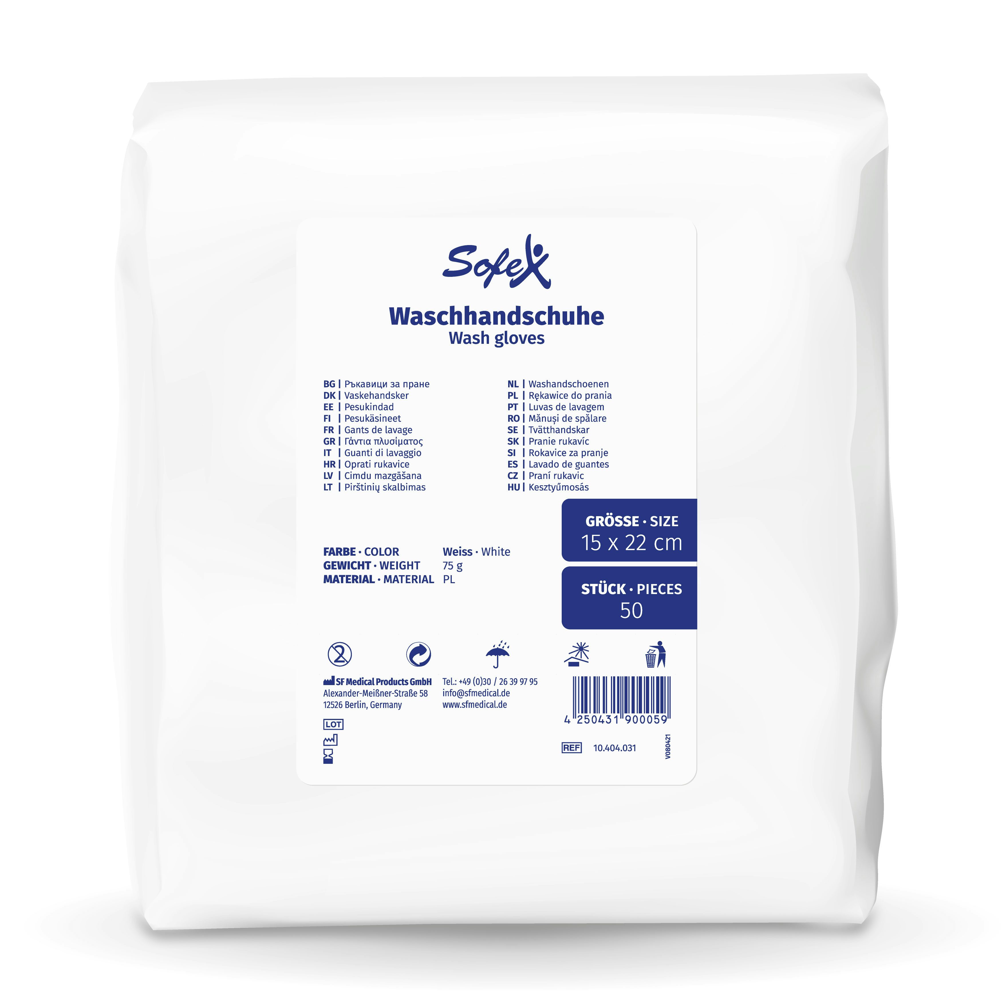 Bild 4 Sofex Waschhandschuhe weiß