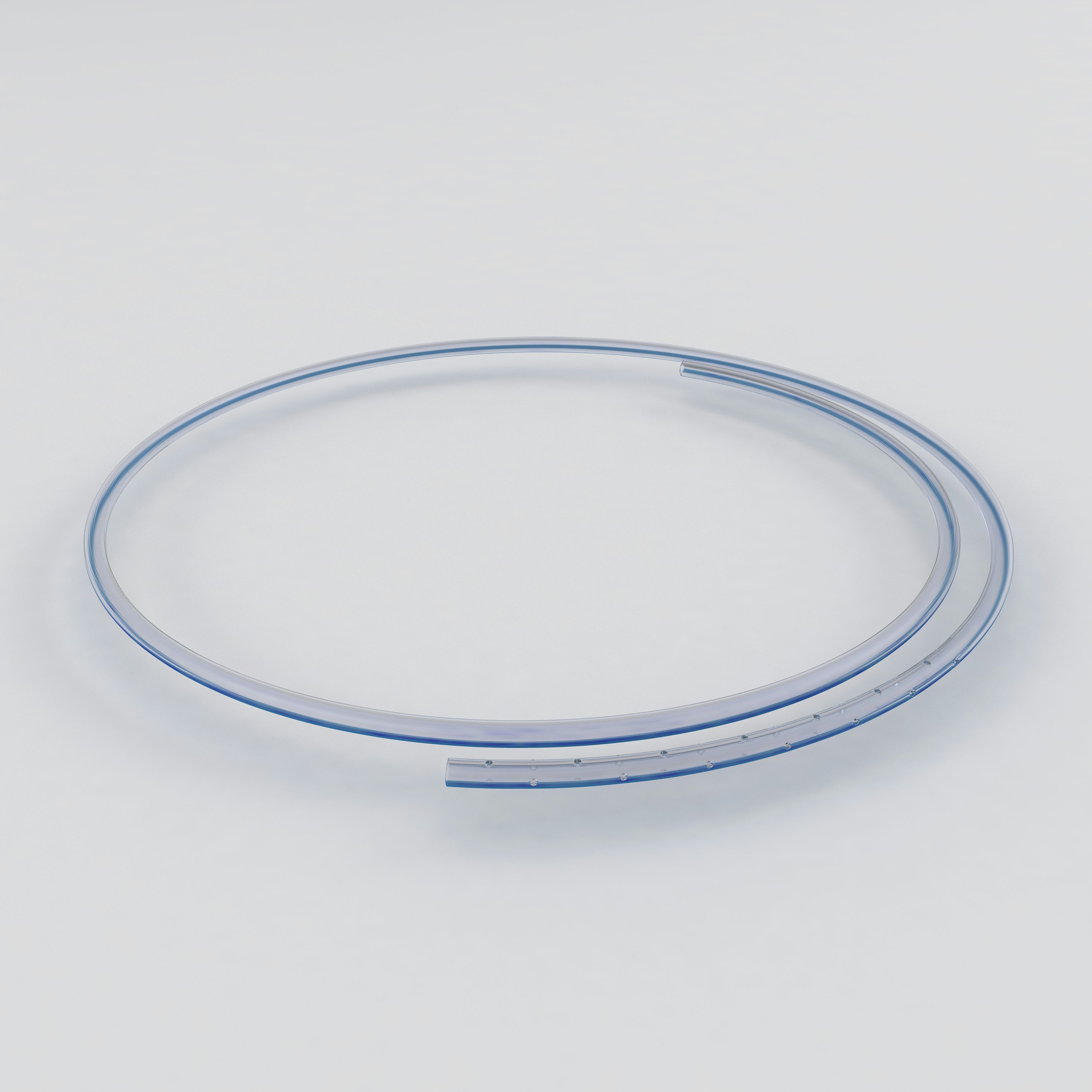 Silikon-Runddrainage, 500 mm, Ch. 10, 70 mm kreuzperforiert, zentrale Öffnung,