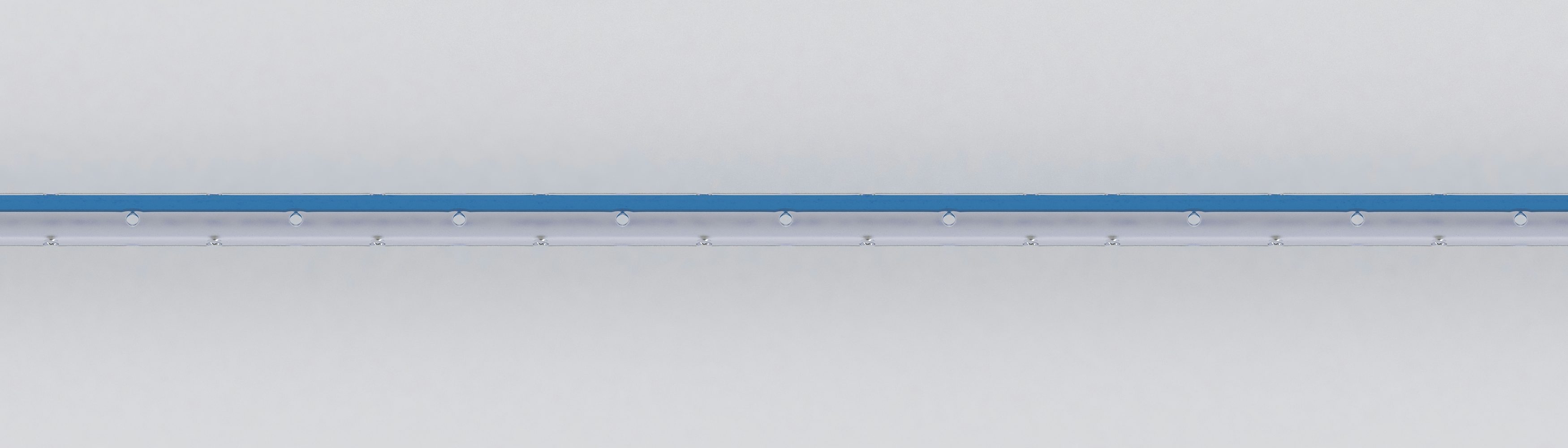 Silikon-Runddrainage, 500 mm, Ch. 10, 70 mm kreuzperforiert, zentrale Öffnung,