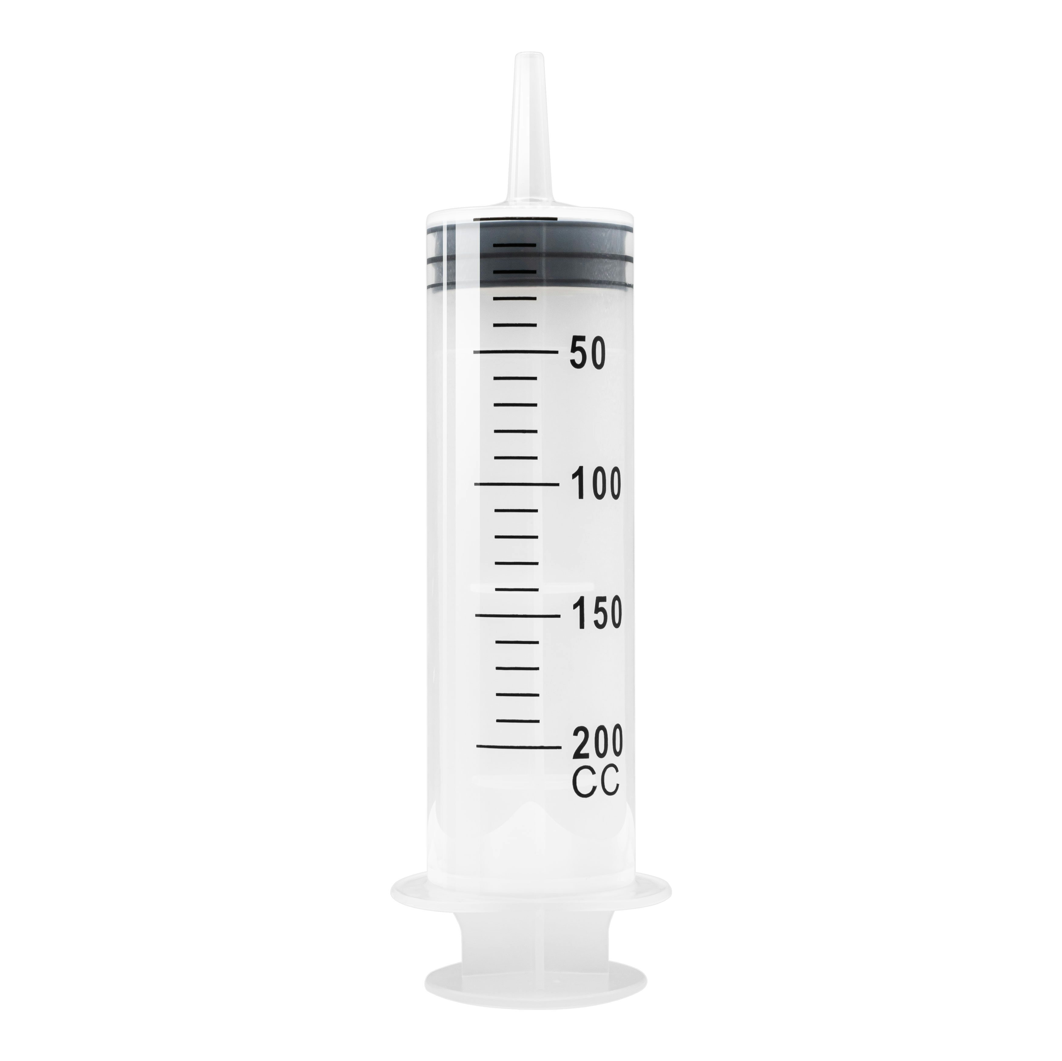 10 St Spritze 200 ml mit Katheteransatz und Luer Adapter. Wiederverwendbare Plastikspritze als Pipette, für Flüssigkeiten, Ölspritze, Dosierspritze aus Kunststoff für Garten, Industrie und Tiernahrung