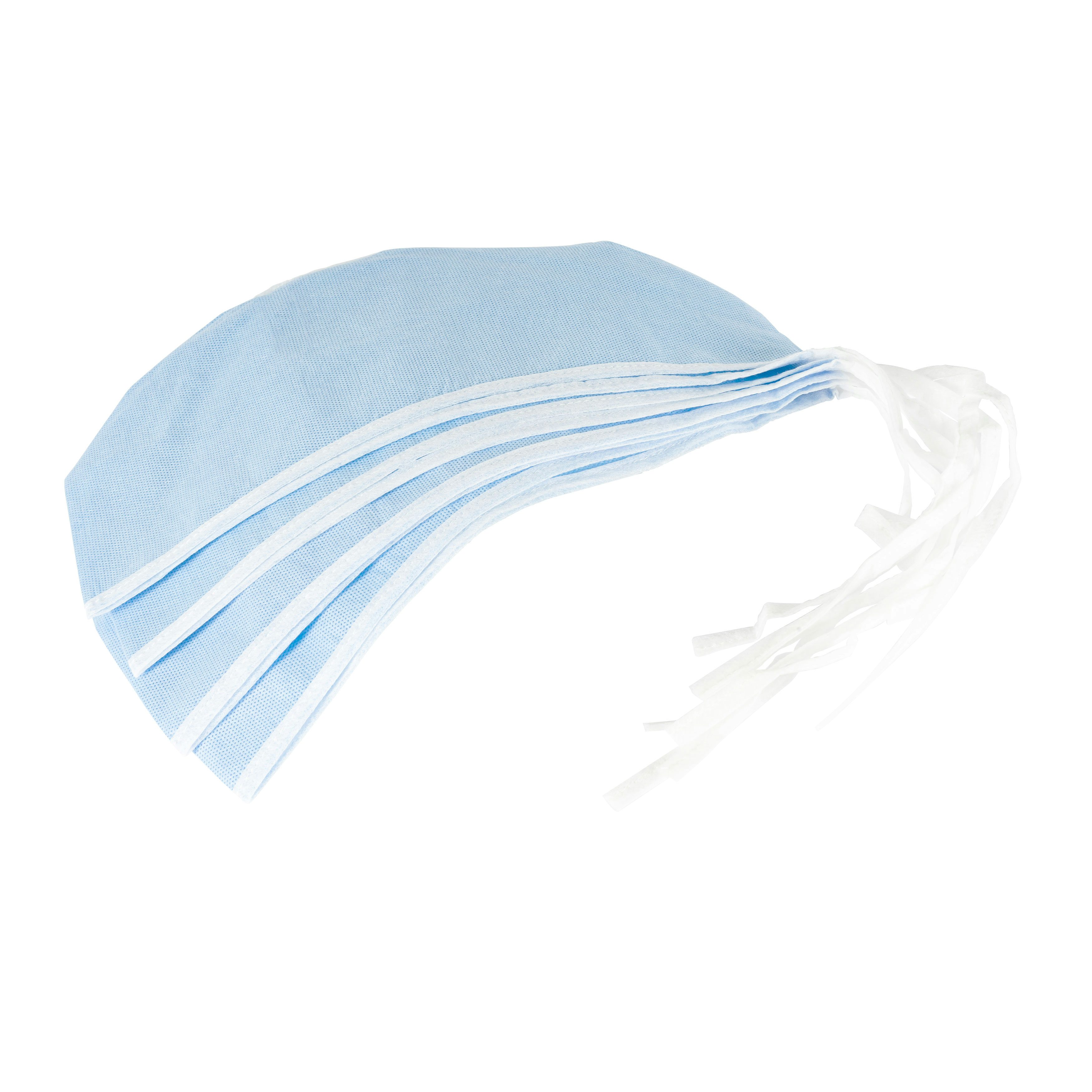 Bild 4 Sofex OP-Haube 100 Stück hinten gebunden blau