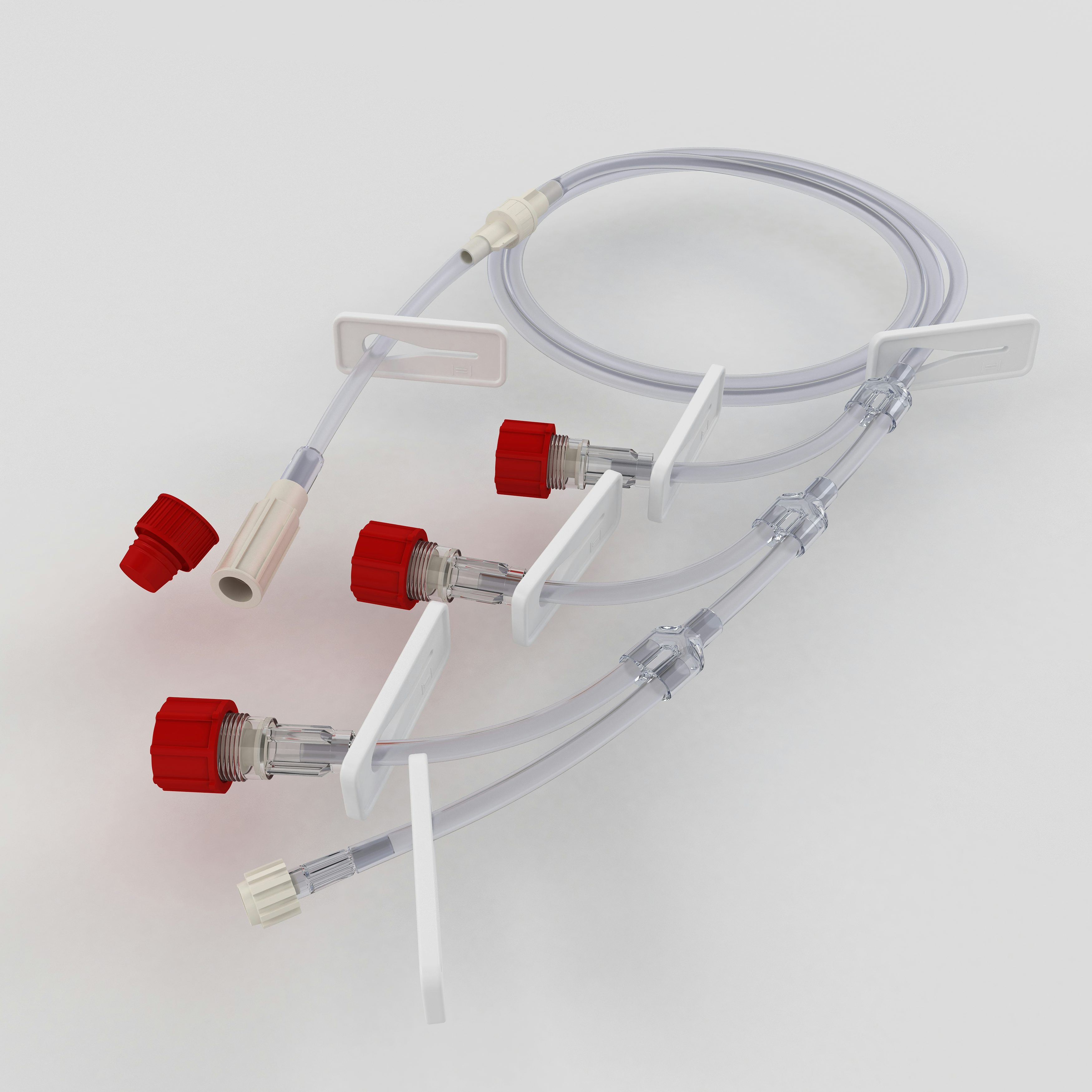 Verteilerleiste 3-fach , Drehverbinder, 1650 mm mit Verlängerung 200 mm, LL neg,