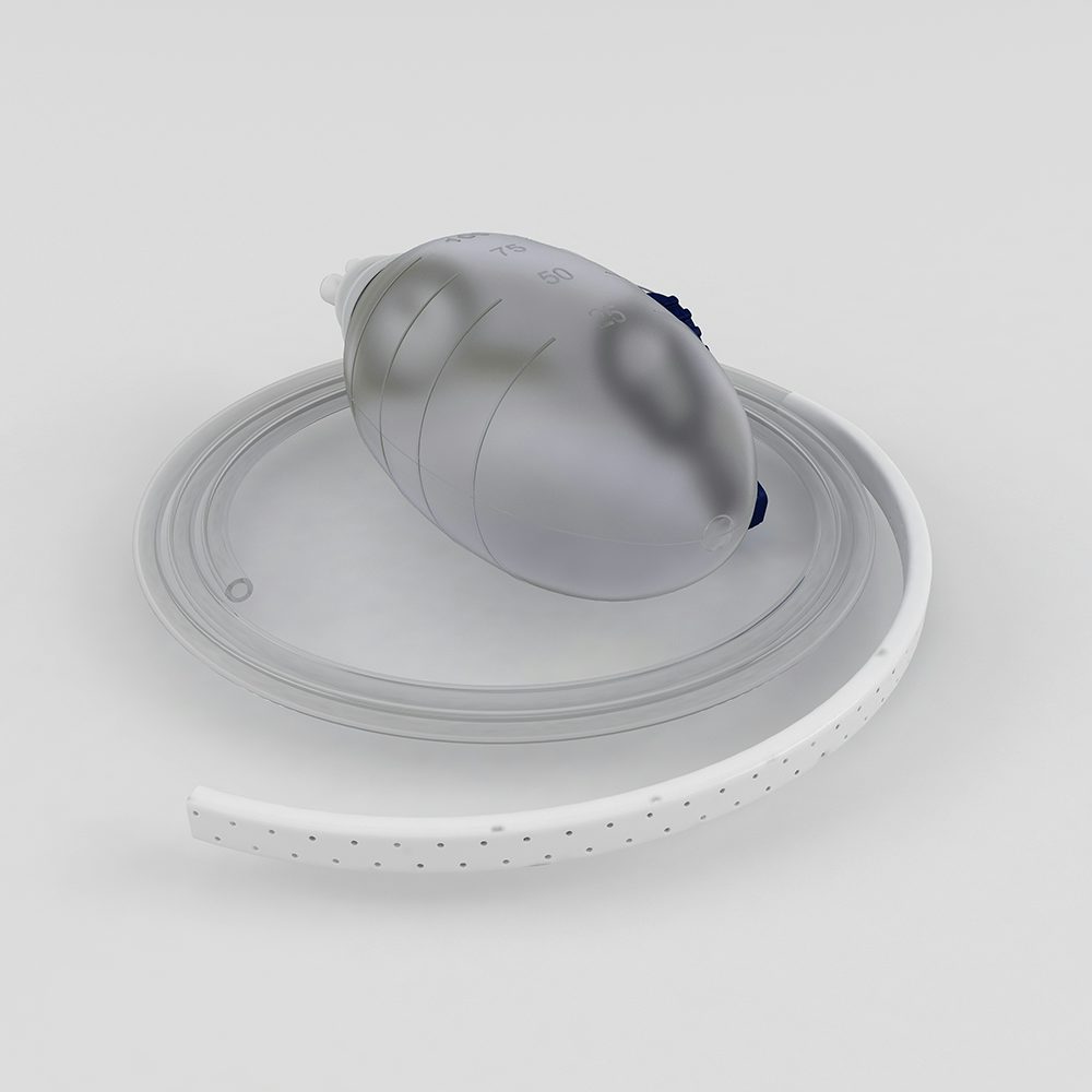 Saugset mit Silikon-Flachdrainage, Saugreservoir 1000 mm³ ; Flachdrainage Breite 7 mm, Höhe 4mm,