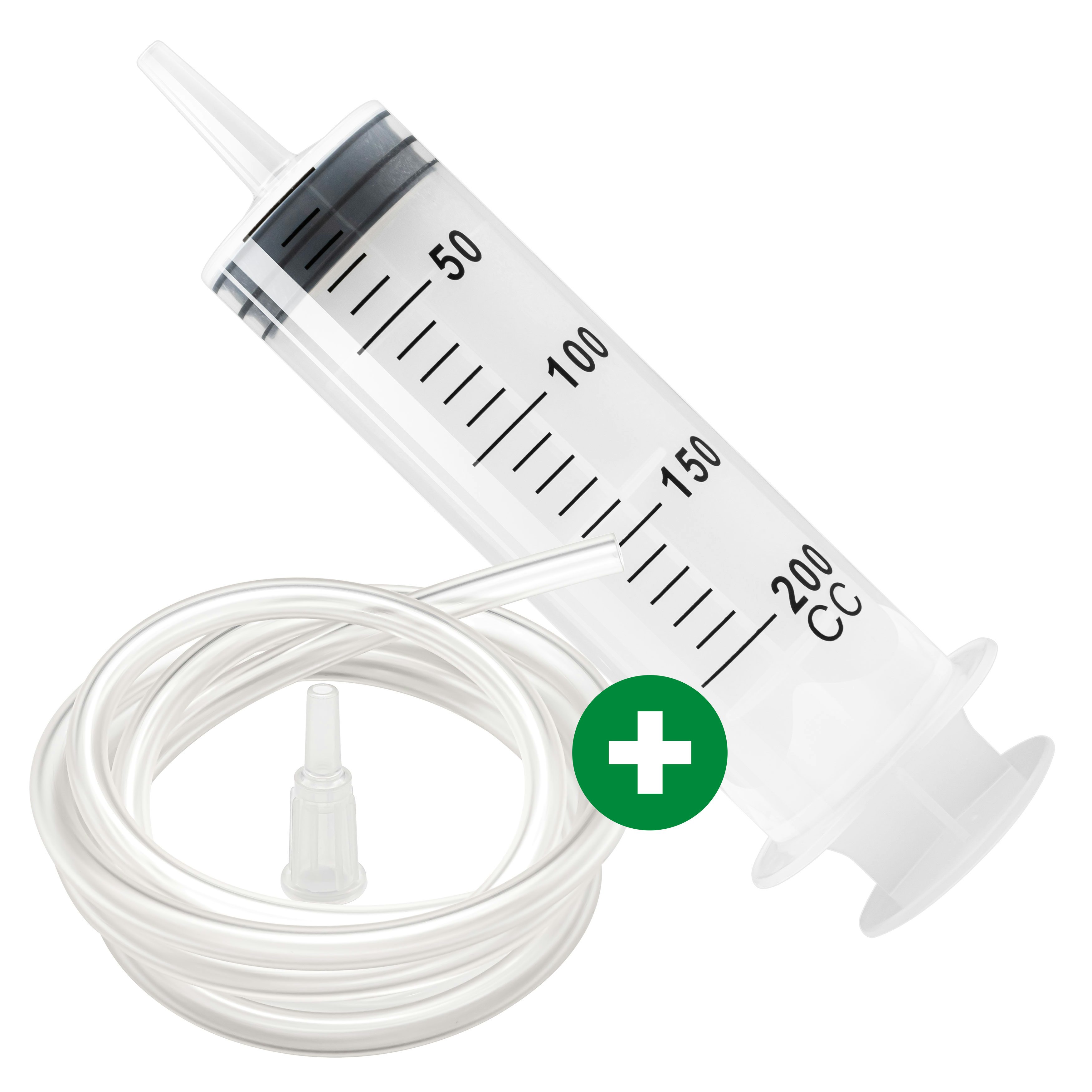 Spritze 200 ml mit Schlauch 1 m