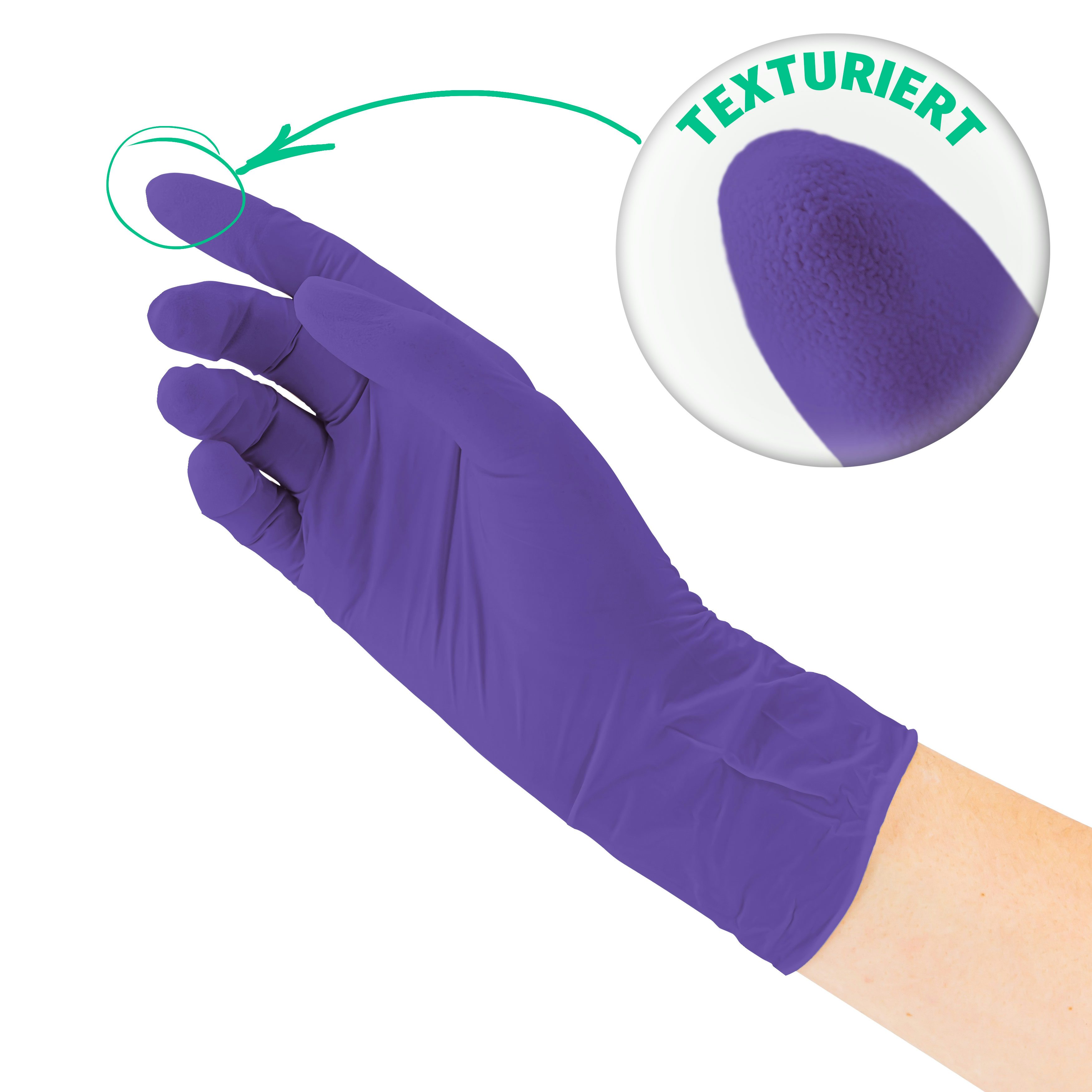 SF Nitril Handschuhe, Latex-frei Größe S, Violett, 100 Stück